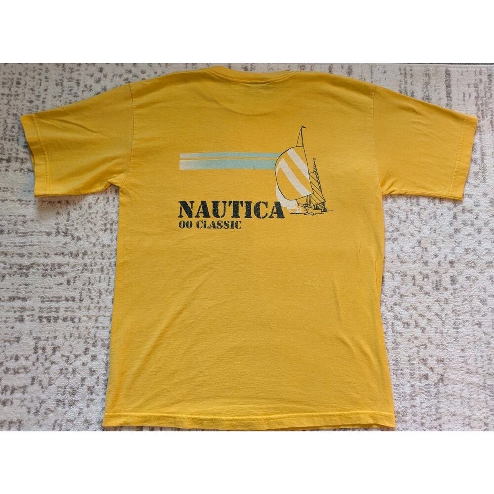 Vintage Y2K Nautica T-Shirt 100% Cotton Made In USA - Mens Large - Picture 12 of 16